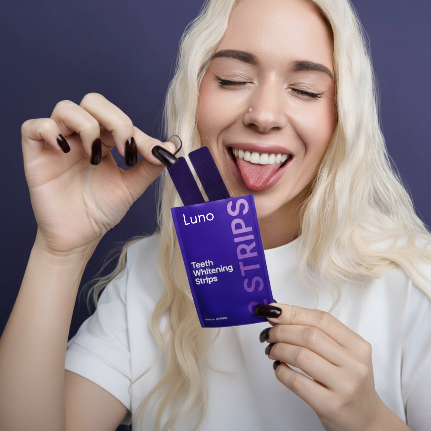 Purple Teeth Whitening Strips